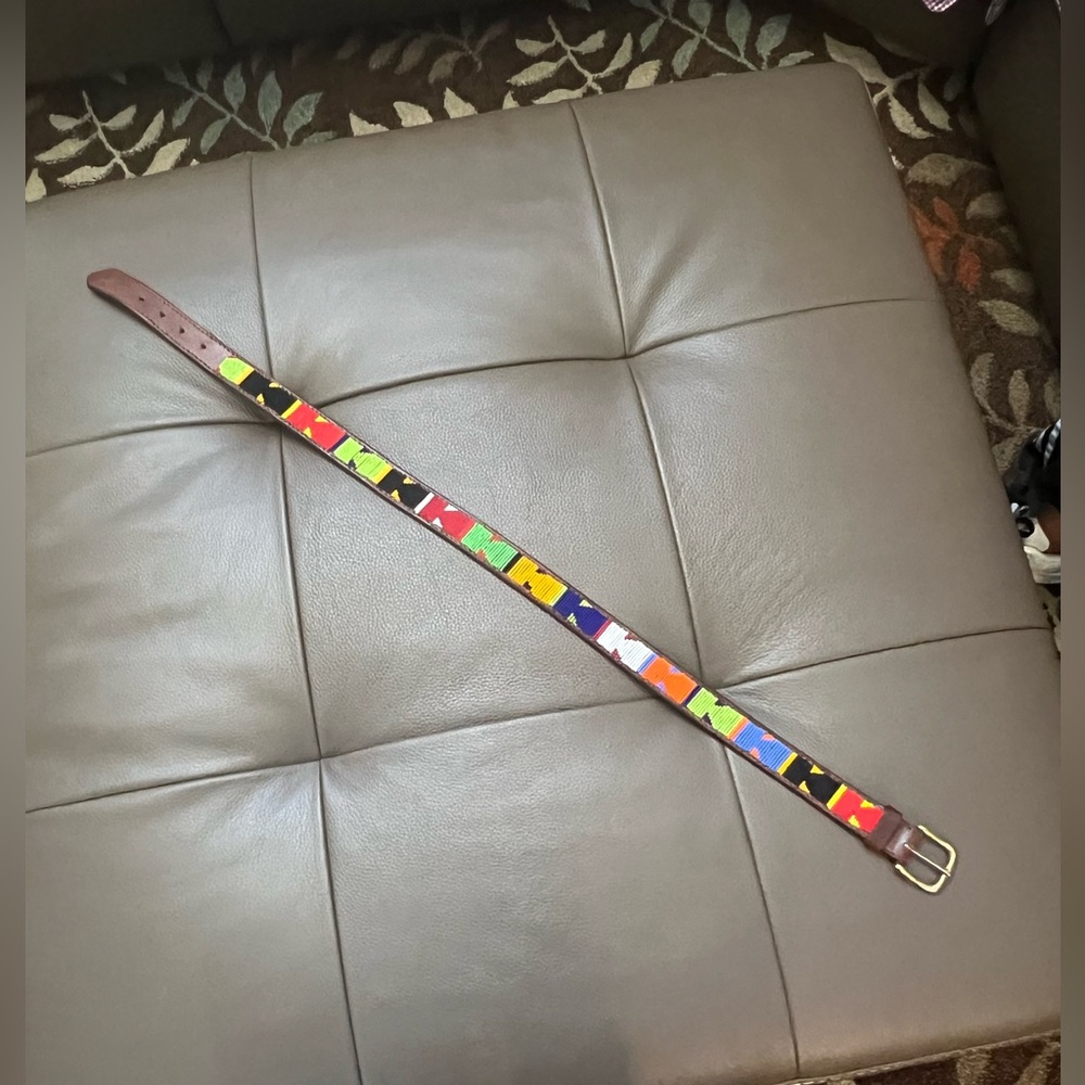 Lightly Used In Pristine Condition Beaded Belt - image 1